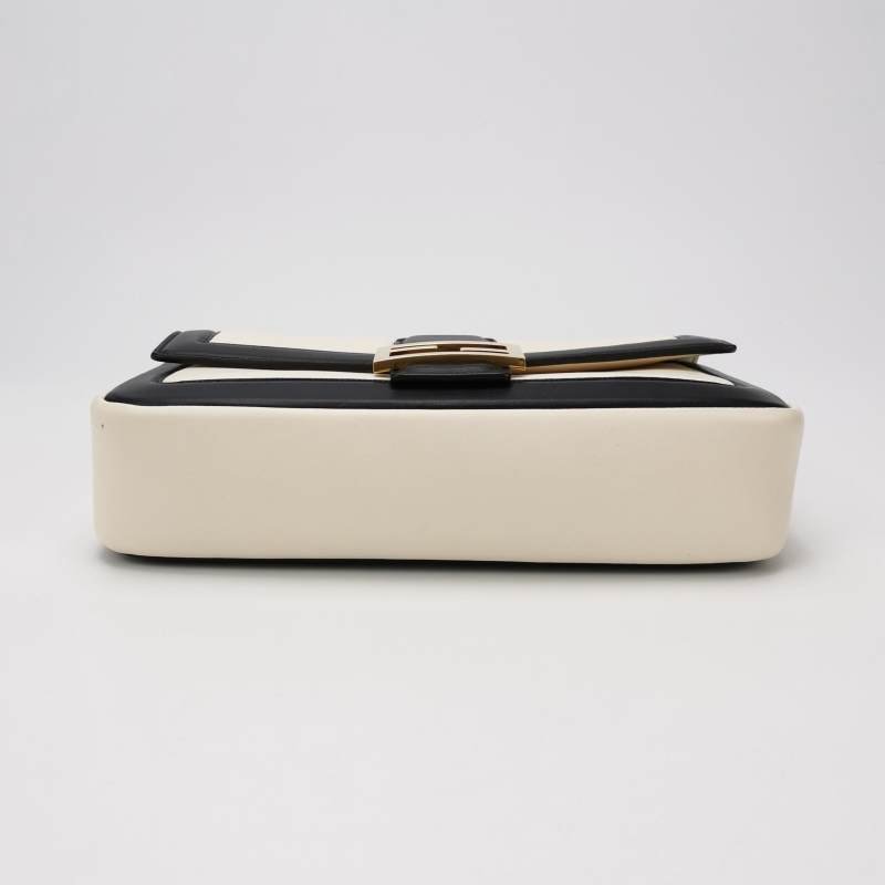Fendi Baguette 法棍包 中號 羊皮 拼色 雙F扣環 單肩包-5