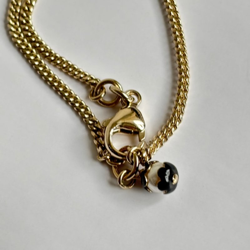::CHANEL:: 經典雙C LOGO 珍珠綴飾 蕾絲滾邊兩段釦式長鏈 頸鍊 短鏈 LACE LOGO WITH PEAL NECKLACE-4