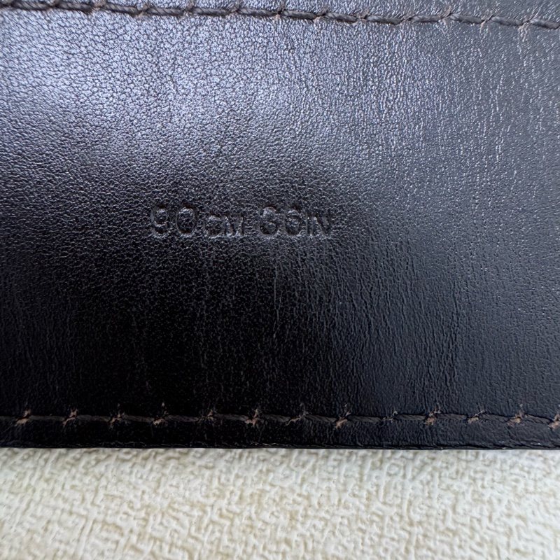 Bottega Venetia 深咖 銀頭編織 皮帶 腰帶-4