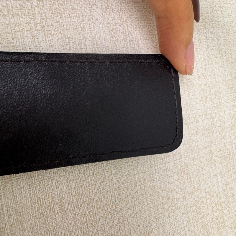 Bottega Venetia 深咖 銀頭編織 皮帶 腰帶-7