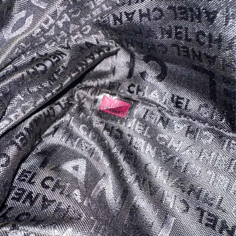 CHANEL 鏈條單肩斜背包皮革黑色二手女式-10