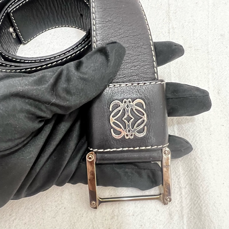 LOEWE 黑色皮帶-1