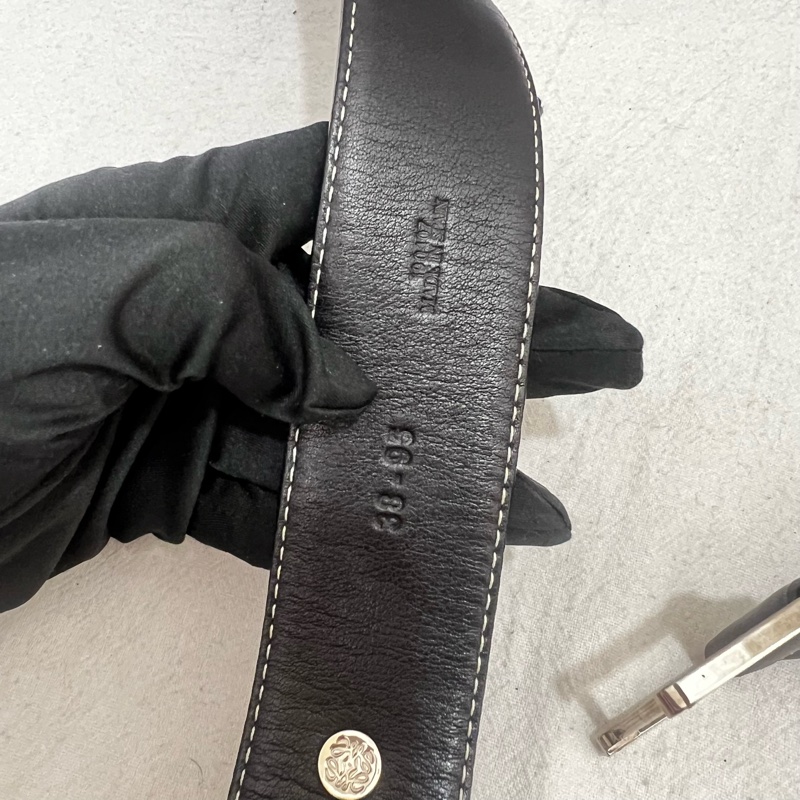 LOEWE 黑色皮帶-4