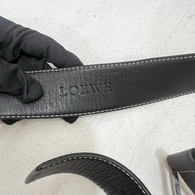 LOEWE 黑色皮帶-5