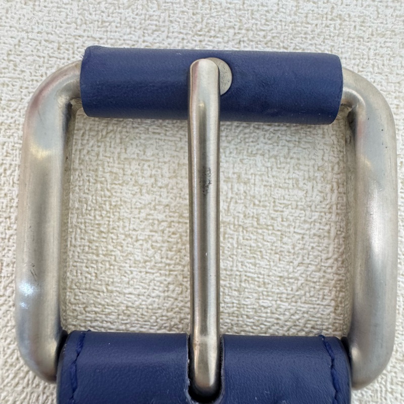 Bottega Veneta 銀頭 藍編織 皮帶 腰帶-3