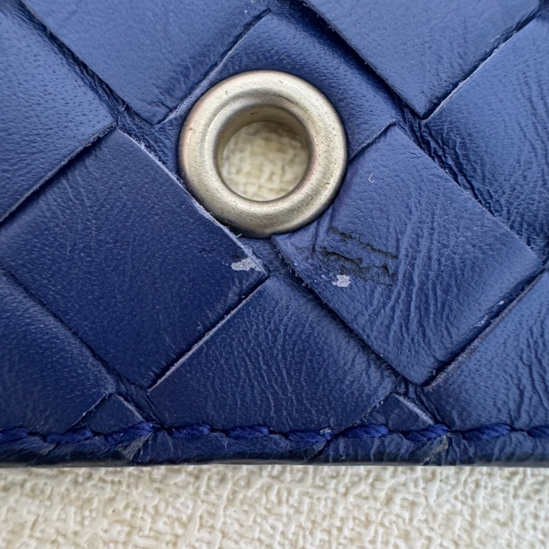 Bottega Veneta 銀頭 藍編織 皮帶 腰帶-10