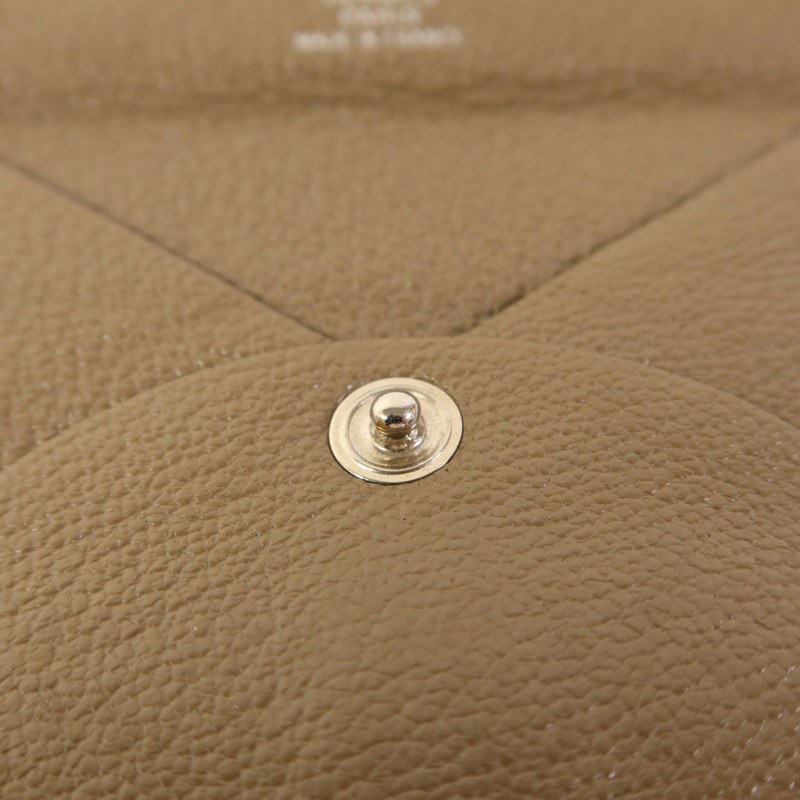 HERMES Chevre皮革Bastia Coin Purse銀扣零錢包Etoupe-7