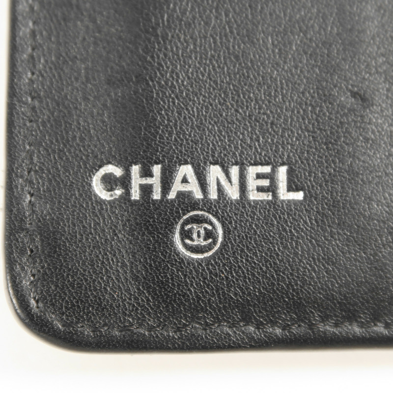 CHANEL 牛皮皮革Long Wallet銀扣長錢包-5