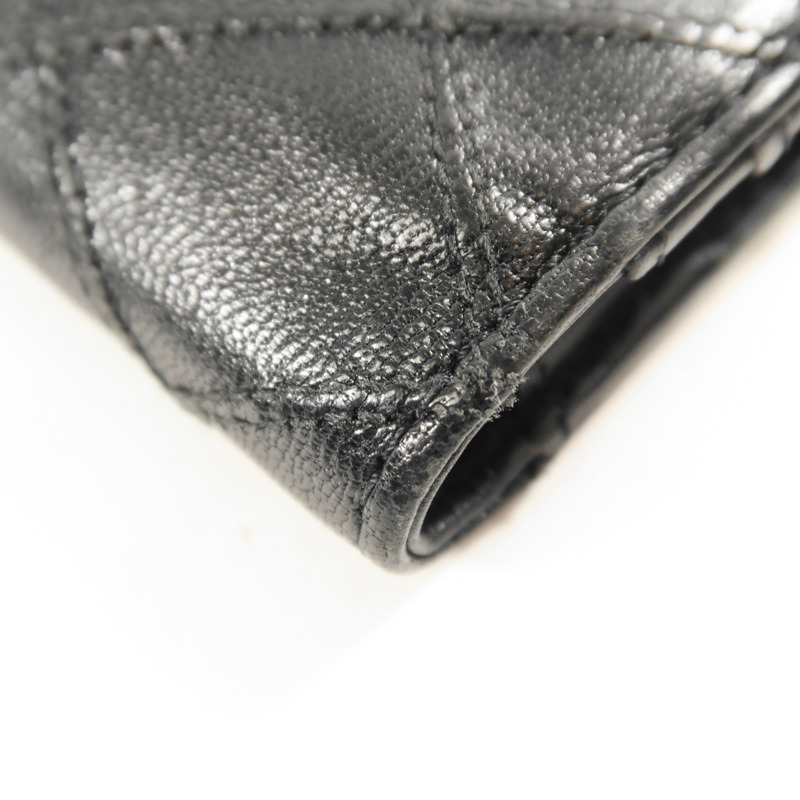 CHANEL 牛皮皮革Long Wallet銀扣長錢包-12