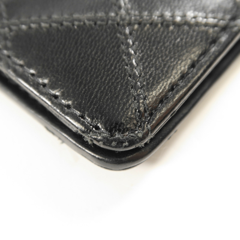CHANEL 牛皮皮革Long Wallet銀扣長錢包-14