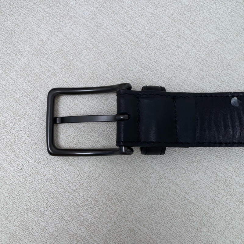 Bottega Veneta 黑頭 黑編織 皮帶 腰帶-2