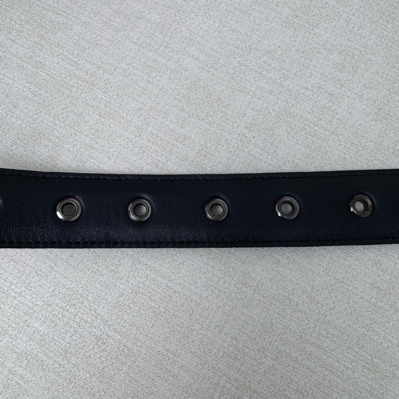 Bottega Veneta 黑頭 黑編織 皮帶 腰帶-5