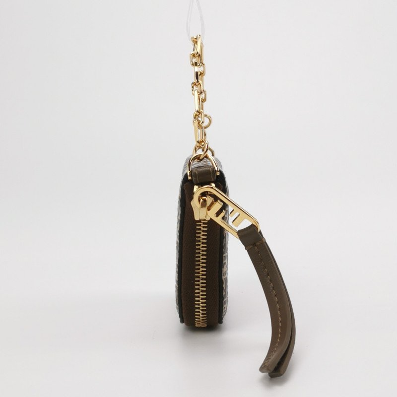 Fendi 牛皮 雙F 老花 零錢包-2