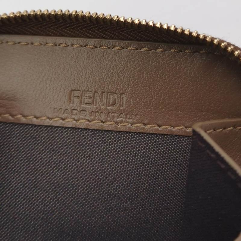 Fendi 牛皮 雙F 老花 零錢包-6
