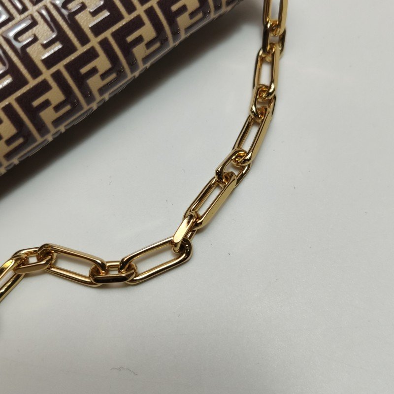 Fendi 牛皮 雙F 老花 零錢包-10