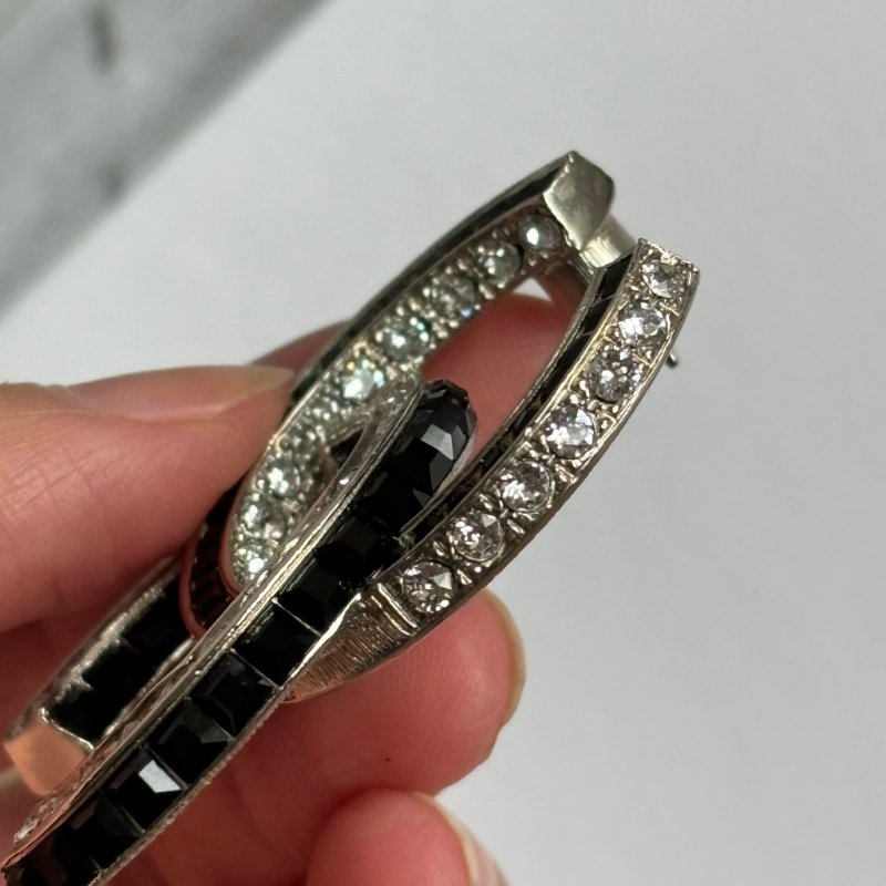 ::CHANEL:: 水鑽雙色雙C 胸針 別針 釦針-8