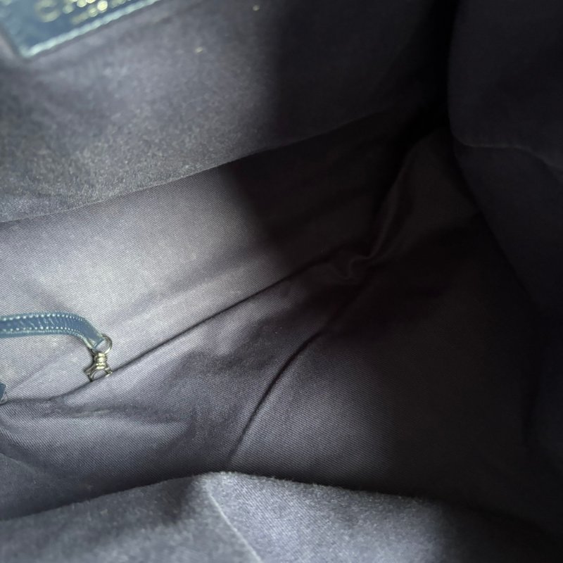 ::CHANEL:: 香奈兒Deauville 藍色丹寧布亮片字母裝飾抽繩後背包-28