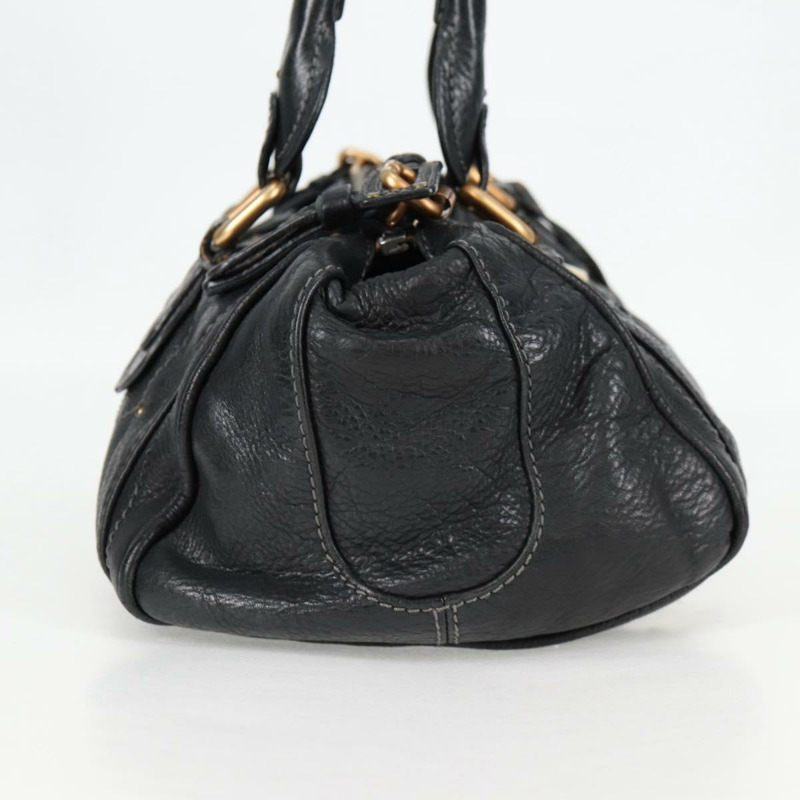 【日本直送】Chloe Paddington 手提包，黑色金色銀色真皮款，型號 am8772V-4