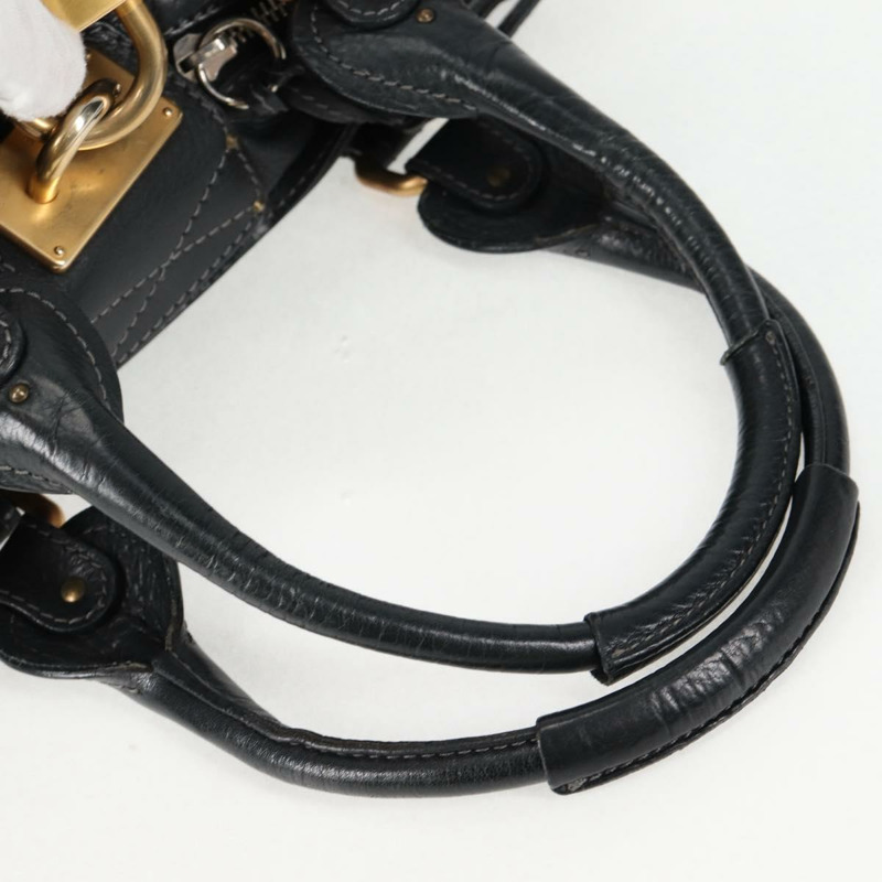 【日本直送】Chloe Paddington 手提包，黑色金色銀色真皮款，型號 am8772V-6