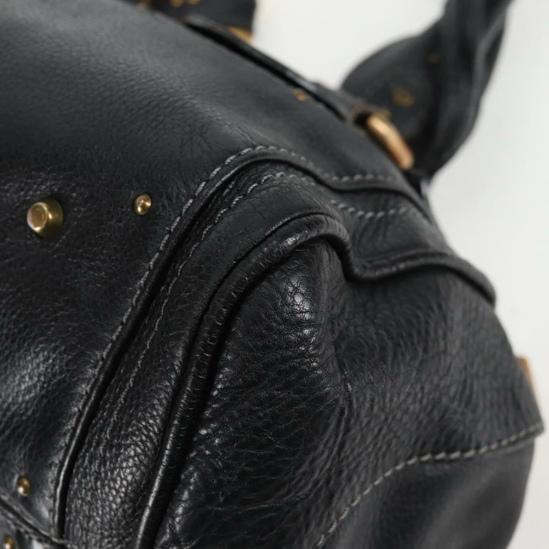 【日本直送】Chloe Paddington 手提包，黑色金色銀色真皮款，型號 am8772V-10