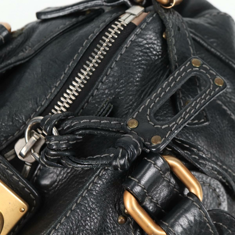 【日本直送】Chloe Paddington 手提包，黑色金色銀色真皮款，型號 am8772V-15