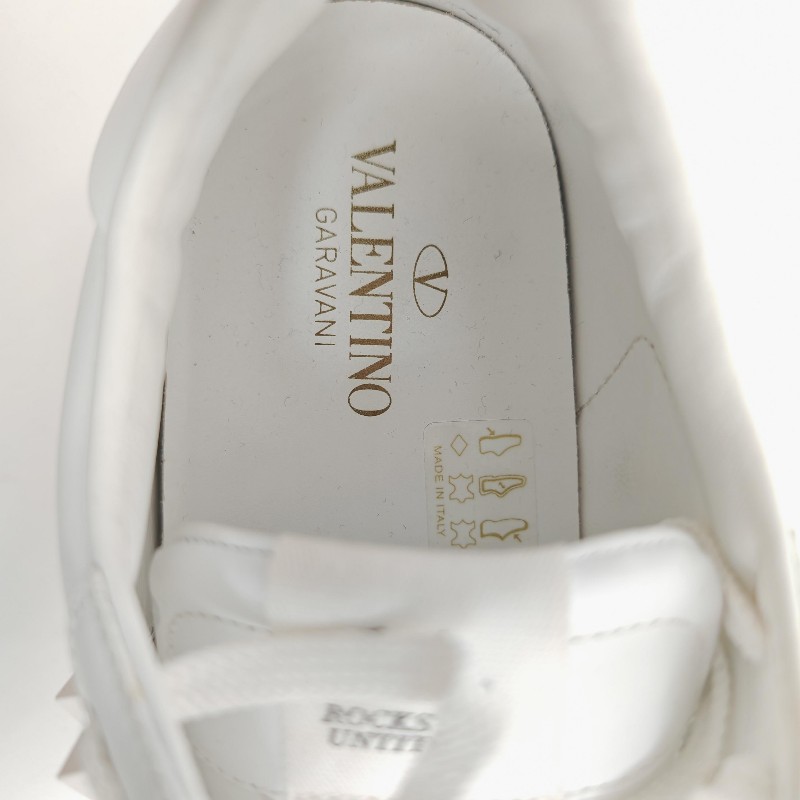 Valentino 華倫天奴 經典白色鉚釘鞋 40.5碼-3