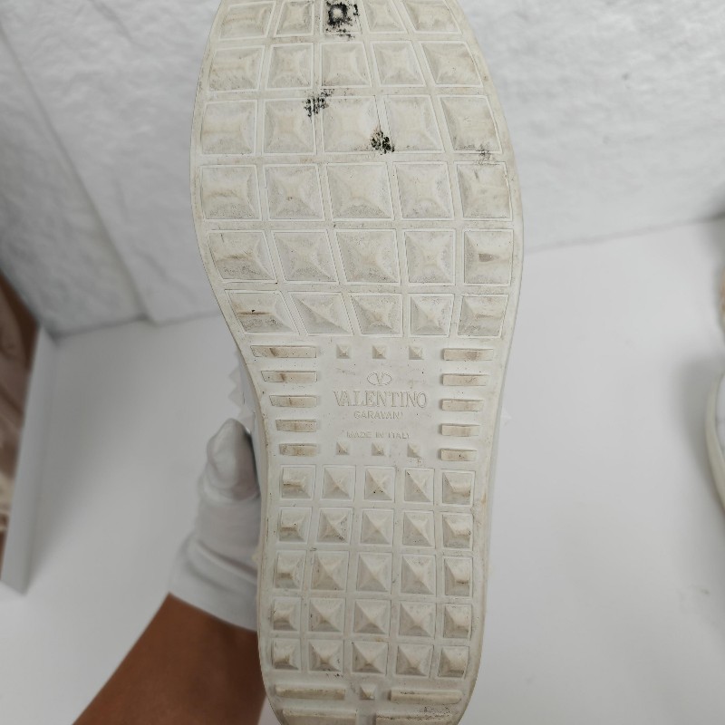 Valentino 華倫天奴 經典白色鉚釘鞋 40.5碼-4