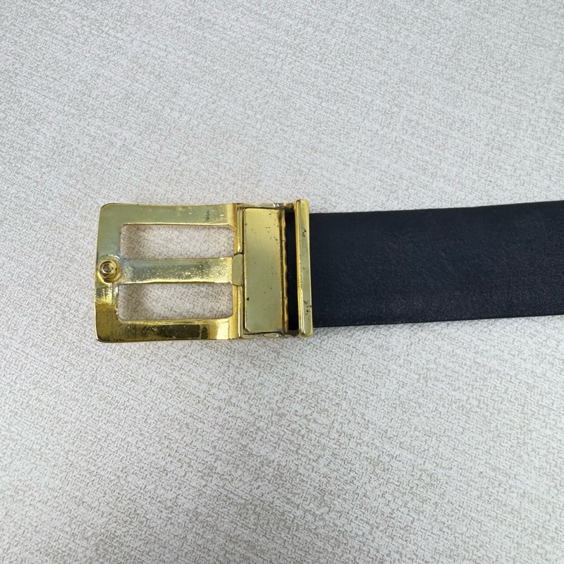 Saint Laurent  YSL金x銀頭 棕皮革 皮帶 腰帶-2