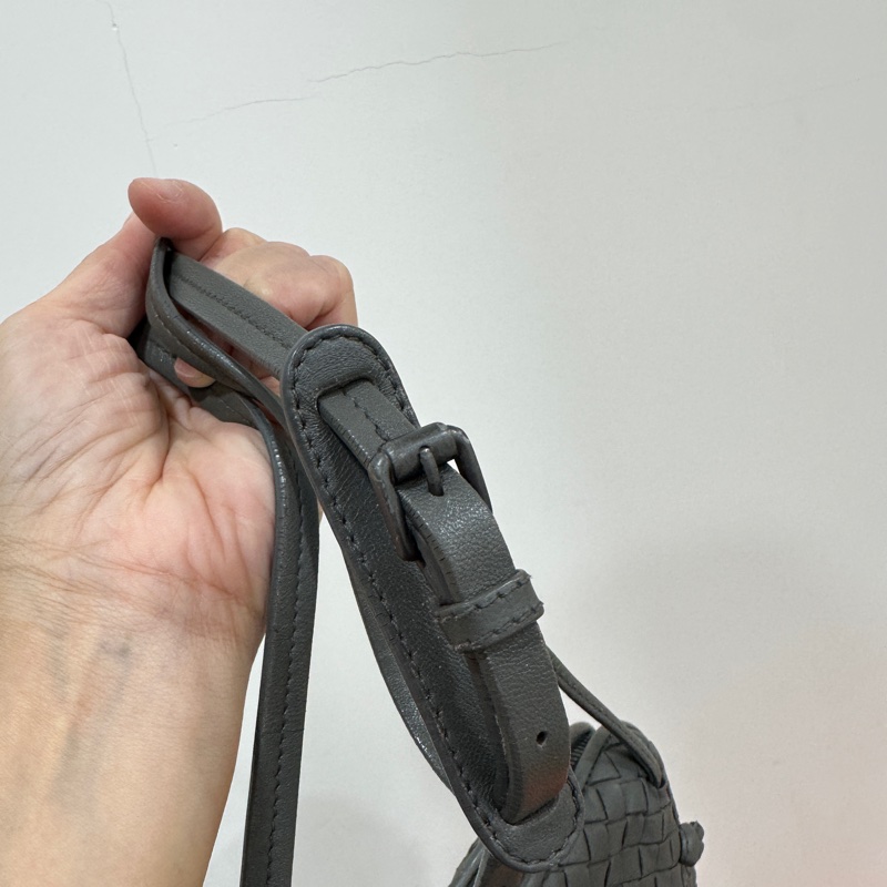 Bottega Veneta BV Nodini 灰 貝殼包 肩背包 斜背包 側背包 手提包-30