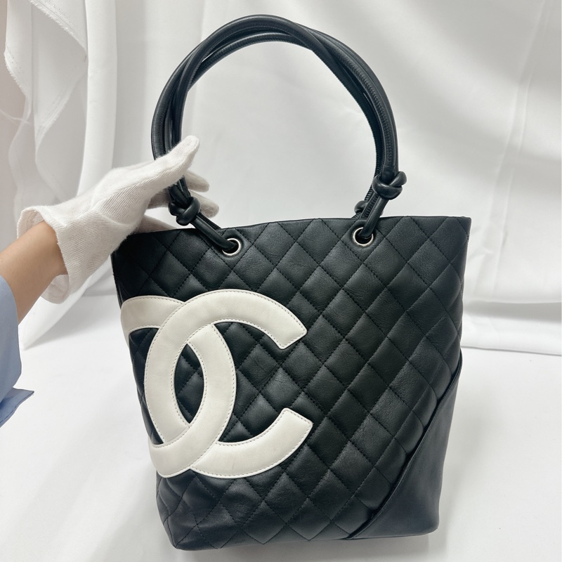 莉亞精品♡ Chanel 康鵬 熊貓菜籃子 二手美包-1