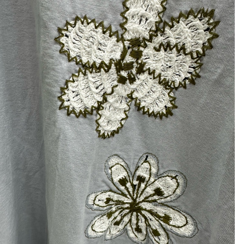 Hermes /愛馬仕 男士t恤小花淺藍色短袖 L碼-5