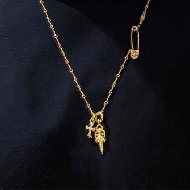 Chrome Hearts 22K 白鑽別針-4