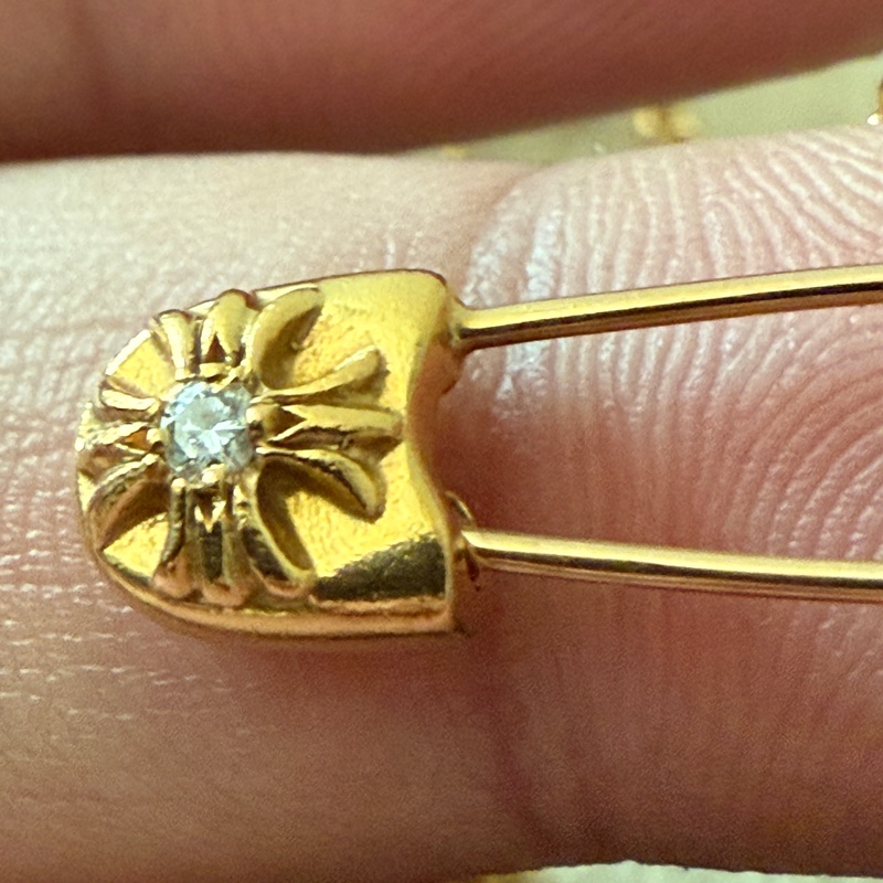 Chrome Hearts 22K 白鑽別針-12