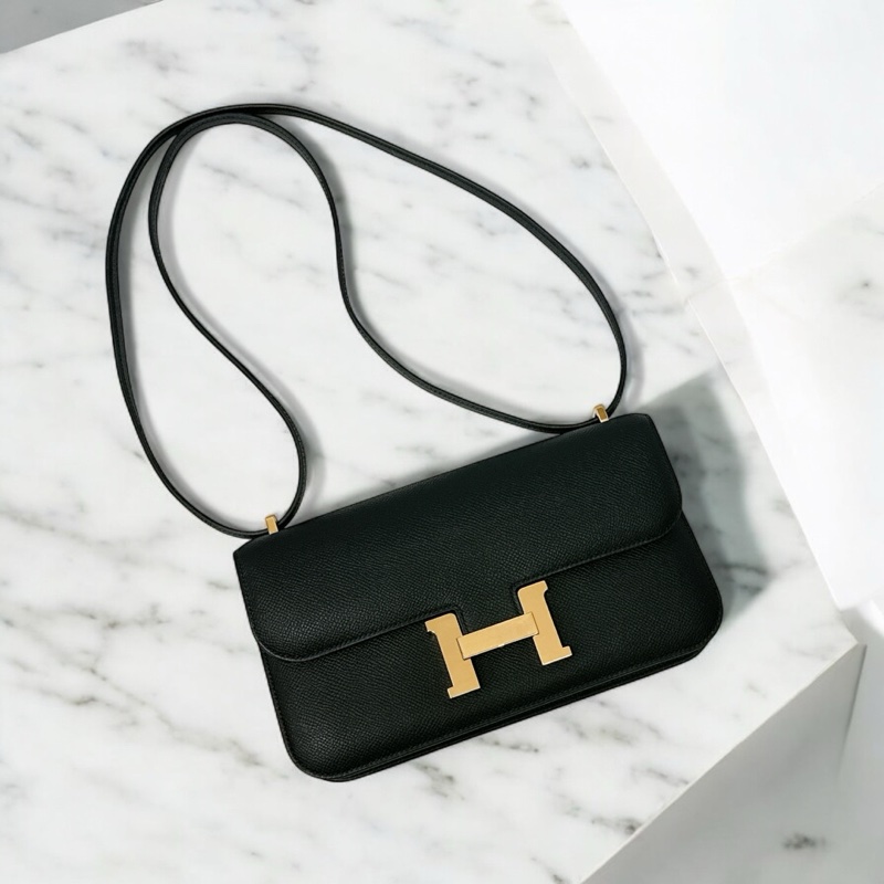 莉亞精品♡ Hermes 康康Elan 黑金 全新未使用-0