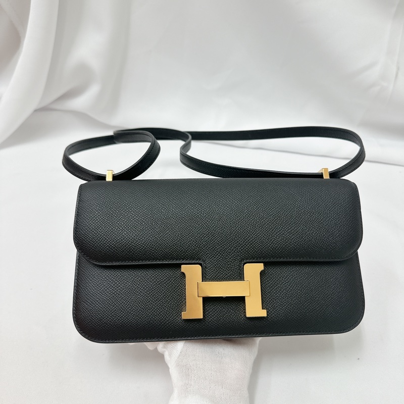 莉亞精品♡ Hermes 康康Elan 黑金 全新未使用-2