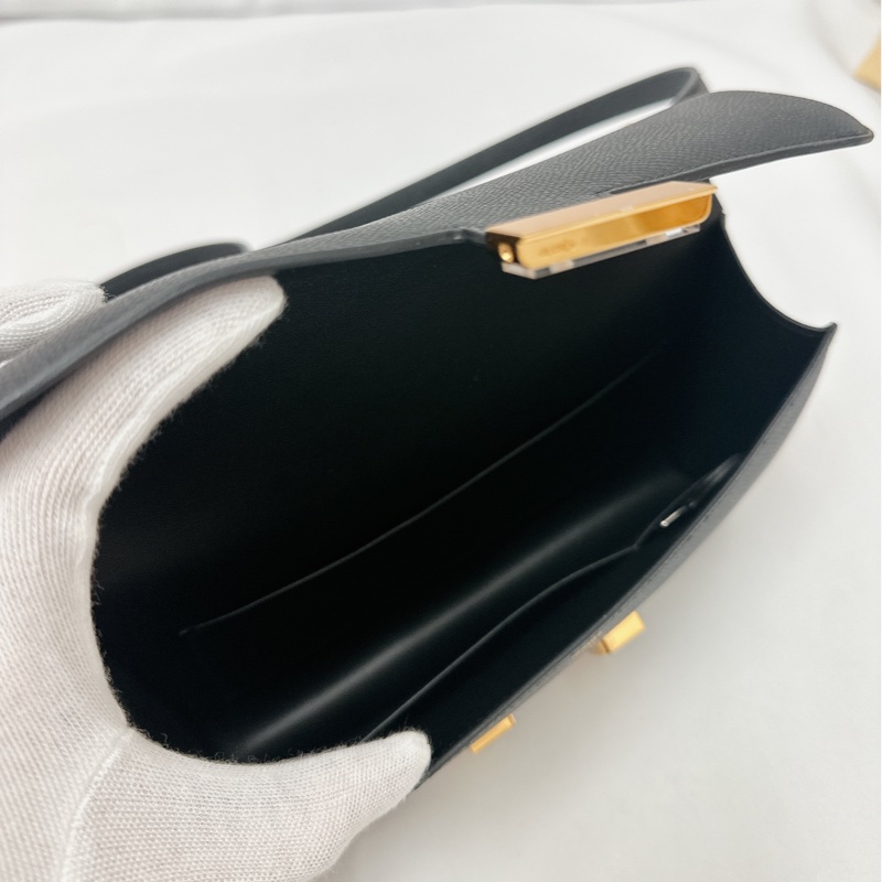 莉亞精品♡ Hermes 康康Elan 黑金 全新未使用-13