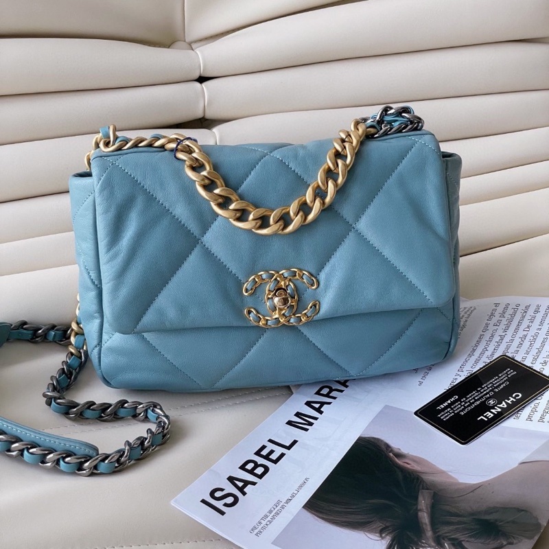 Chanel 香奈兒19bag 小號 山羊皮 26*16*9-0