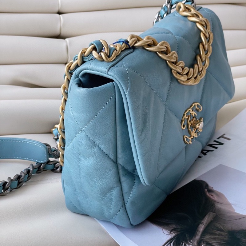 Chanel 香奈兒19bag 小號 山羊皮 26*16*9-3