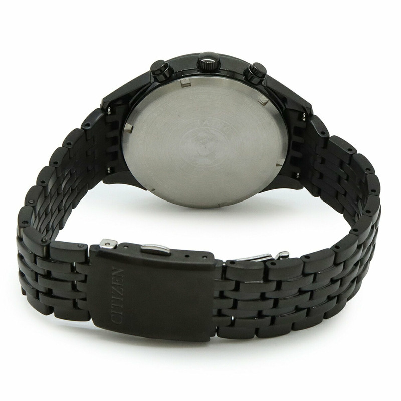 西鐵城 Eco-Drive 電波太陽能手錶,黑色海軍藍錶盤,不鏽鋼材質,男款 C415-81L-7