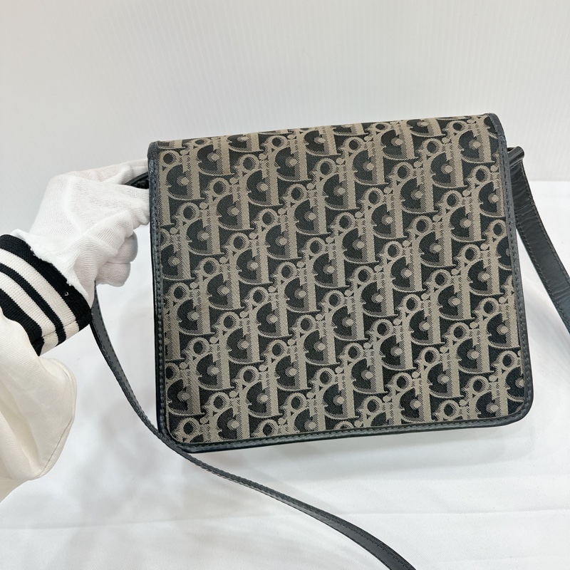 莉亞精品♡ Dior vintage老花斜背包 二手美包-3
