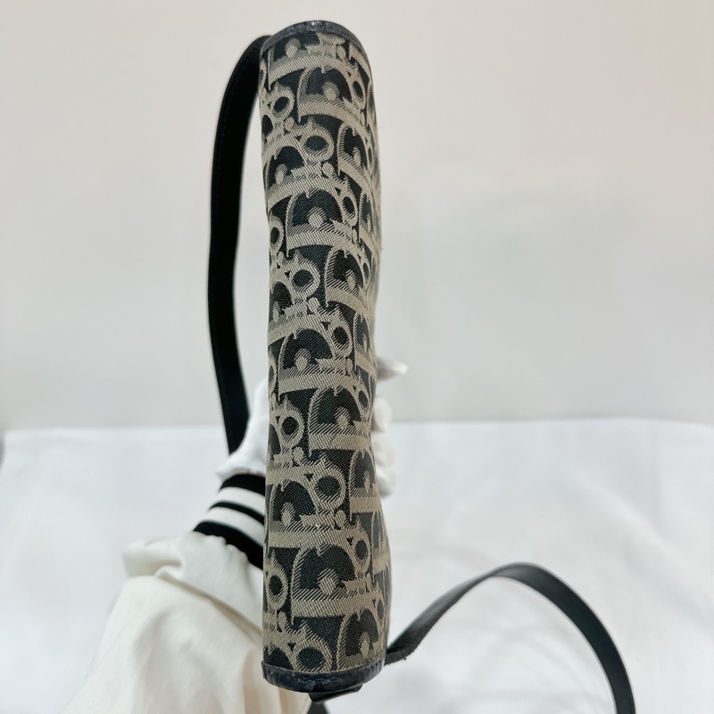 莉亞精品♡ Dior vintage老花斜背包 二手美包-6