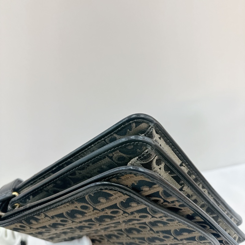 莉亞精品♡ Dior vintage老花斜背包 二手美包-8