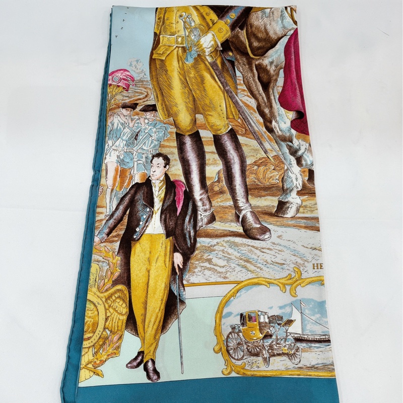 莉亞精品♡Hermes 拉斐特侯爵絲巾 近新閒置品-5