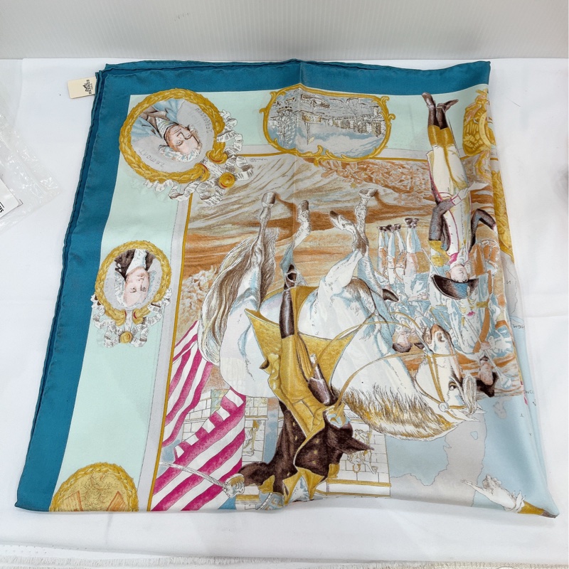 莉亞精品♡Hermes 拉斐特侯爵絲巾 近新閒置品-9