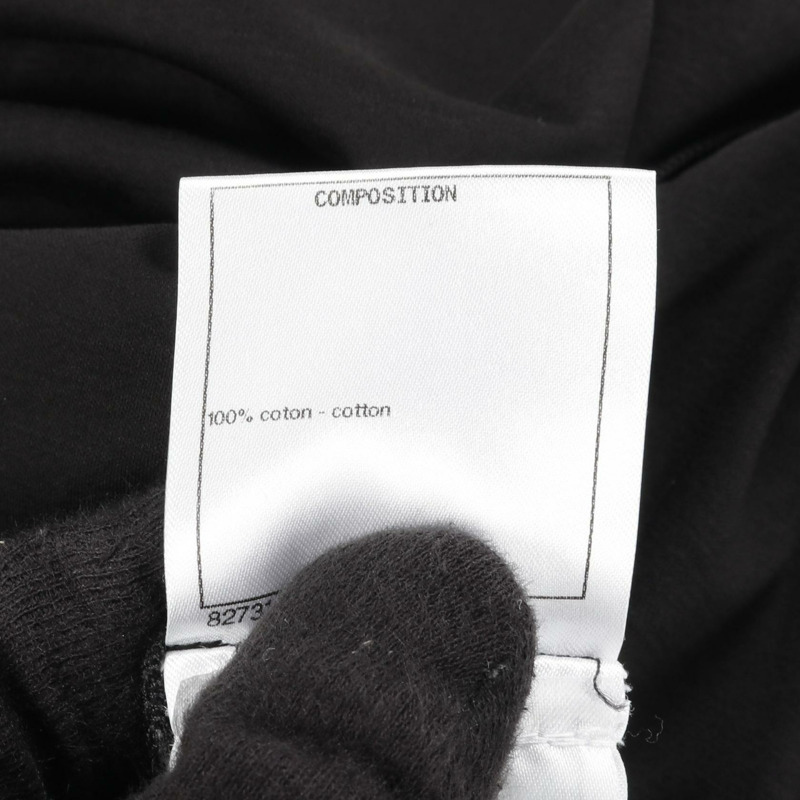 CHANEL Gabriel 植絨印花 T 卹 P57359K07506 棉黑色 #38 二手女款-3