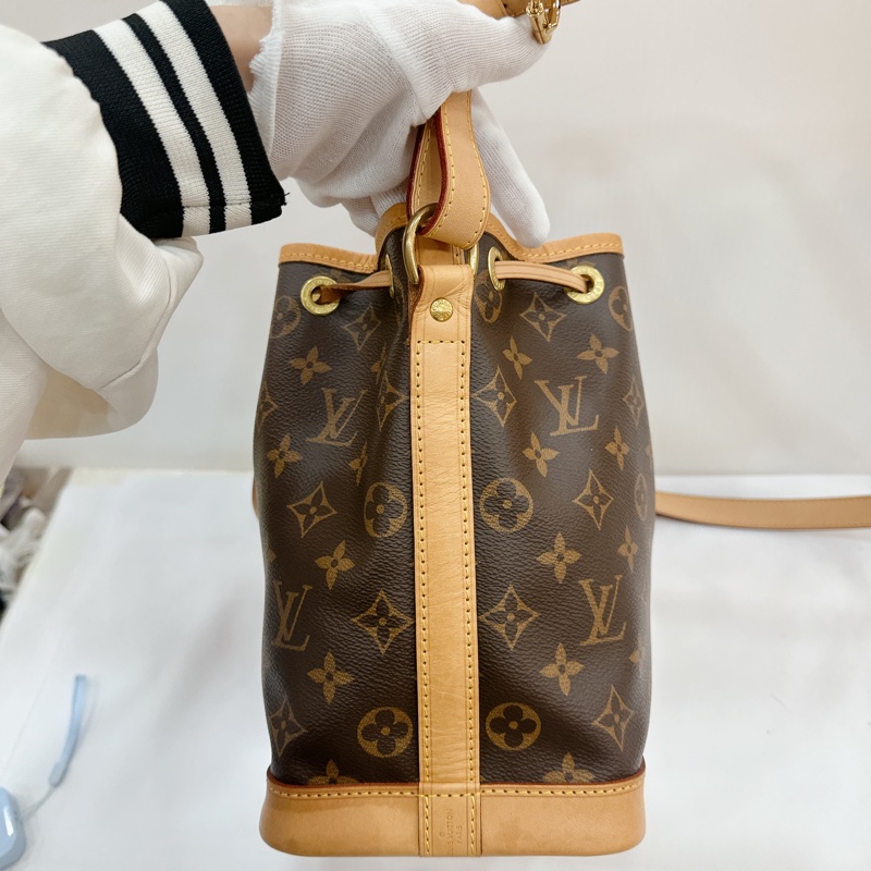 莉亞精品♡ LV 老花抽繩水桶包 二手美包-4