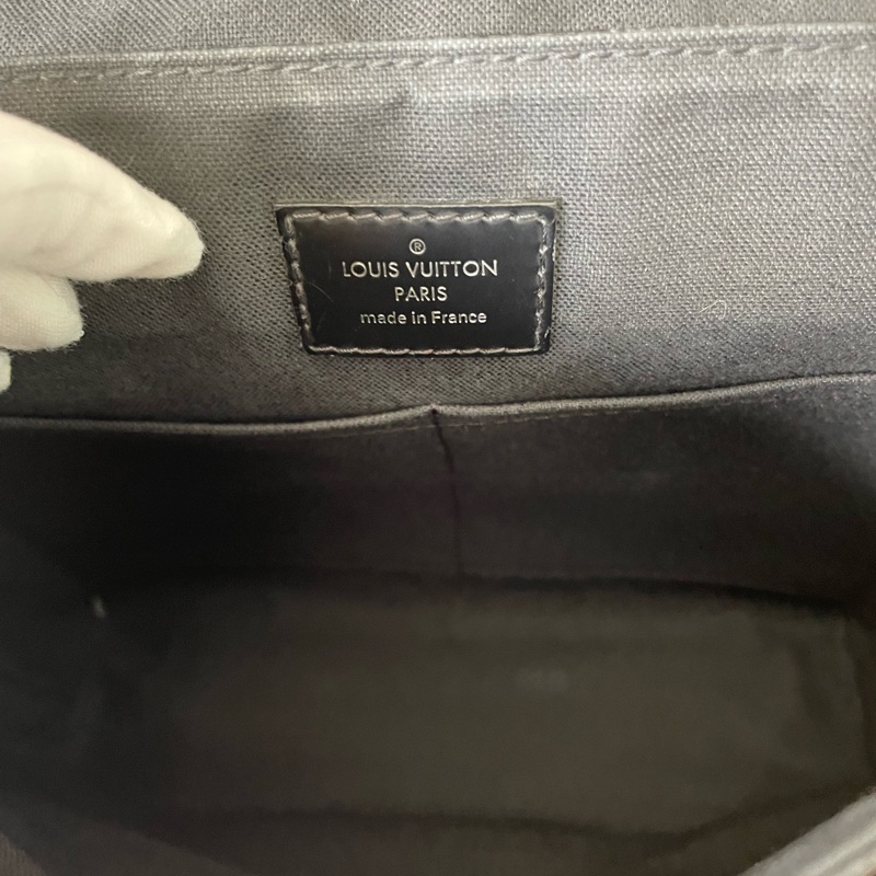 Louis Vuitton 黑色棋盤格 翻蓋郵差 男款 尺寸約26x20x7 15年-6