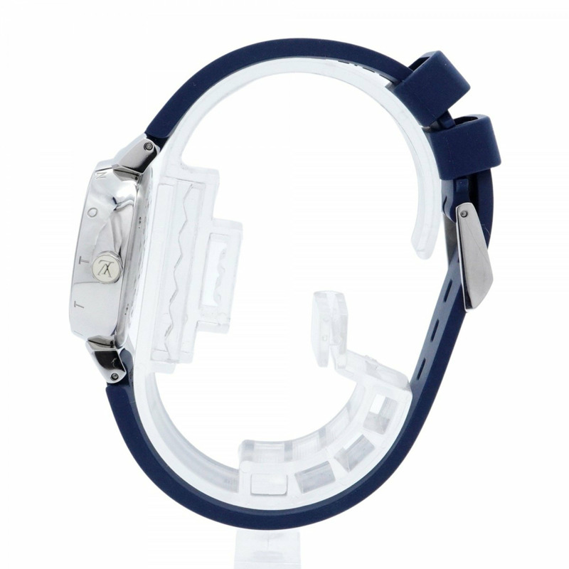 Louis Vuitton Tambour Q12MP 藍色錶盤女士手錶-7
