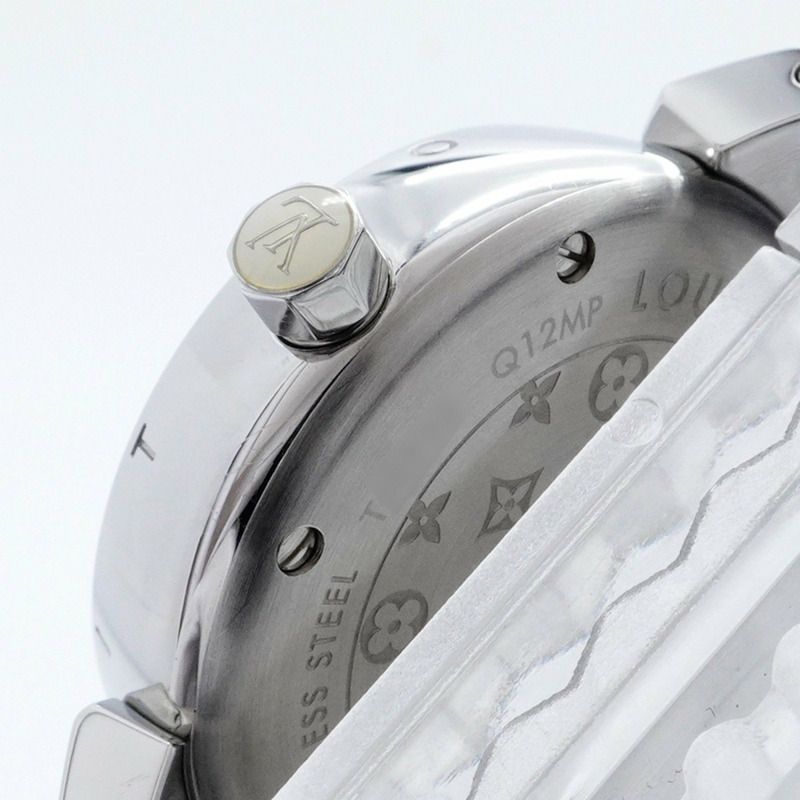 Louis Vuitton Tambour Q12MP 藍色錶盤女士手錶-9