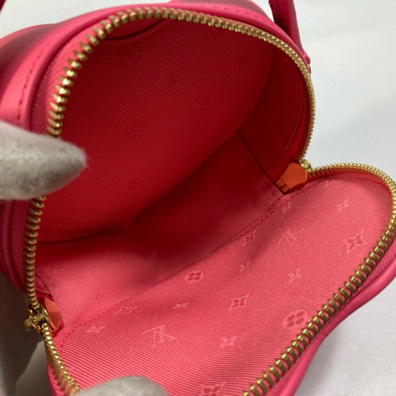 LOUIS VUITTON M81893 Monogram Bubblegram Pop My Heart Pouch 鏈條兩用包 手提包/單肩包 皮革 女款 火龍果粉色 近乎全新-8